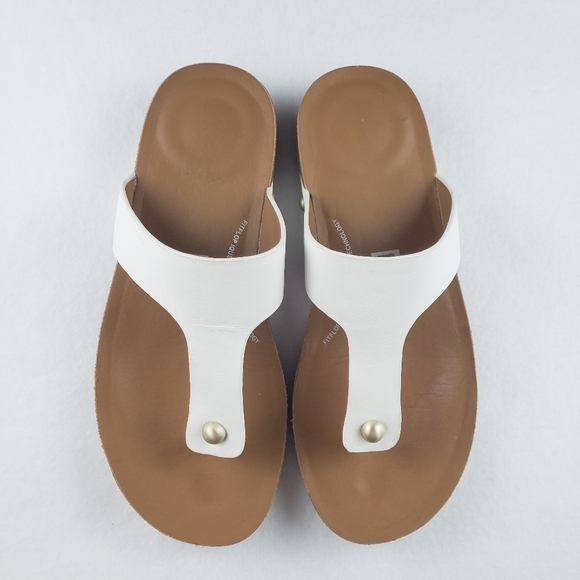 FitFlop IQUSHION Leather Toe-Post Sandals Women's Size 7 - Picture 2 of 11